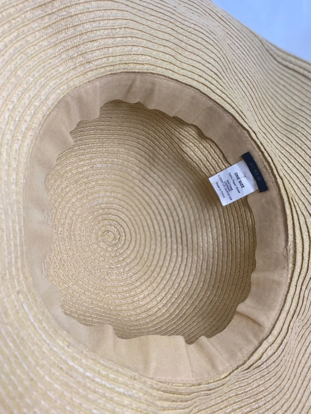 J.Crew Paper Straw Hat Packable in Natural OS